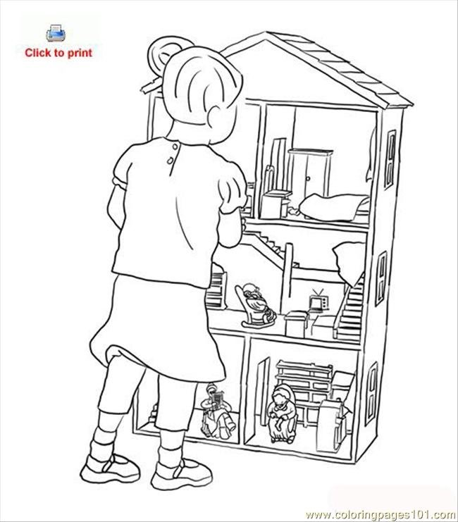 How to Draw a Doll House, Doll House Coloring Pages