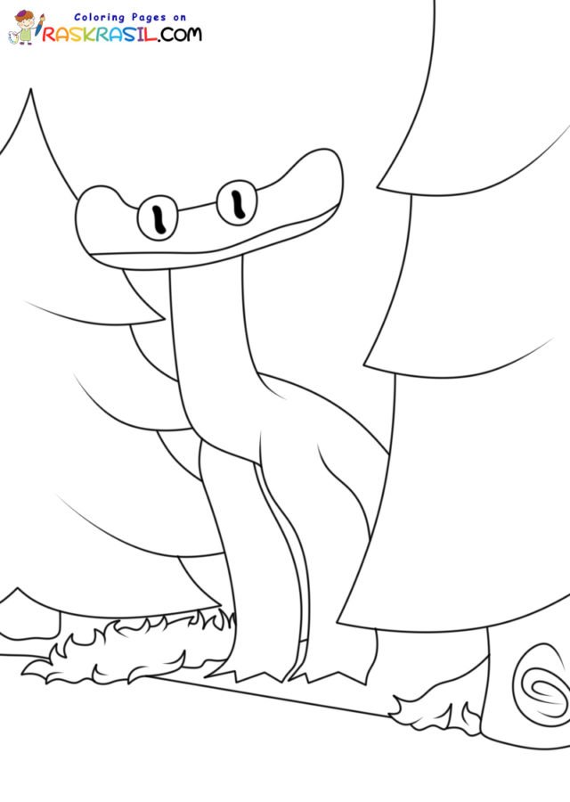 Cyan Rainbow Friends Coloring Pages in 2023