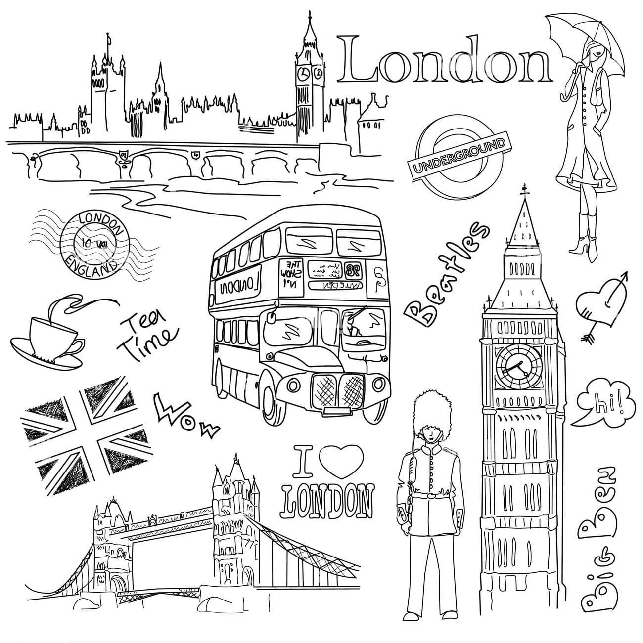 England Coloring Page