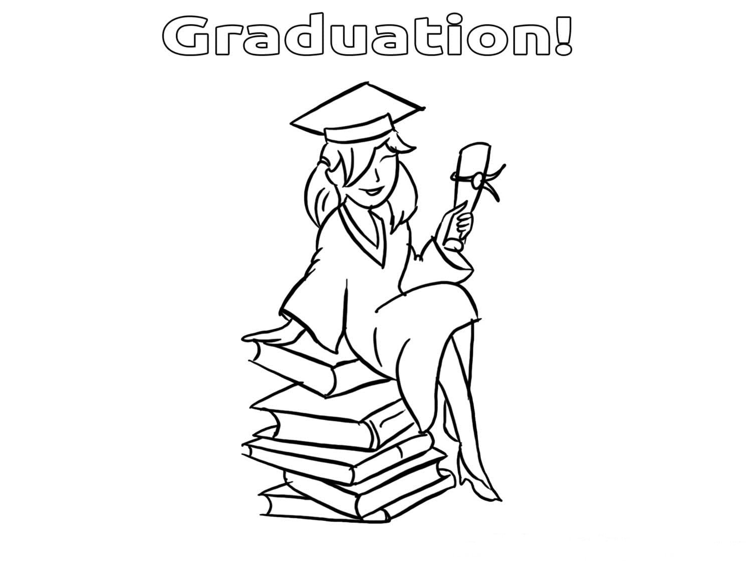 Graduation Coloring Pages Printable for Free Download