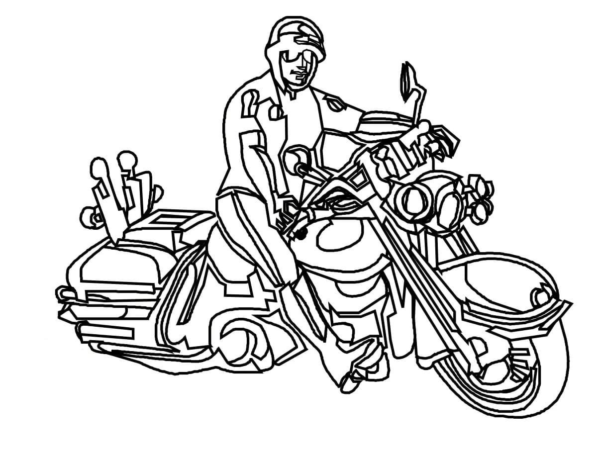 Harley Davidson Coloring Pages Printable for Free Download