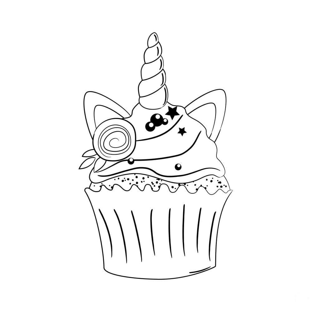Unicorn Cake coloring Pages