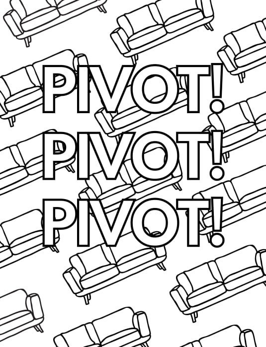 Friends TV Show Coloring Pages Printable for Free Download
