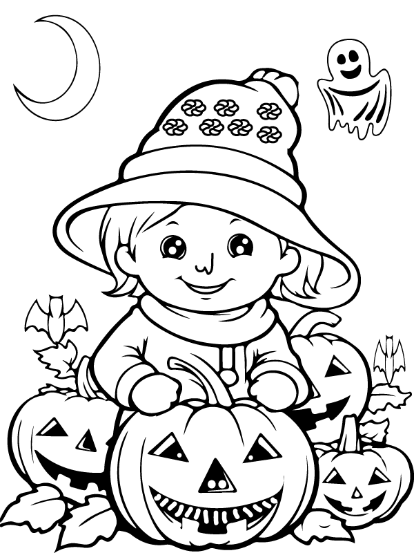 Preschool Halloween Coloring Pages Printable for Free Download