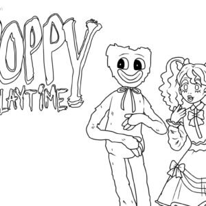 24 coloring pages of Poppy Playtime