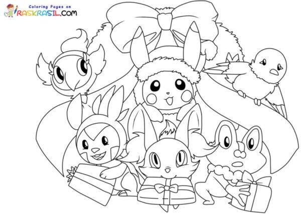 10 Festive Pokémon Xmas Coloring Pages to Download