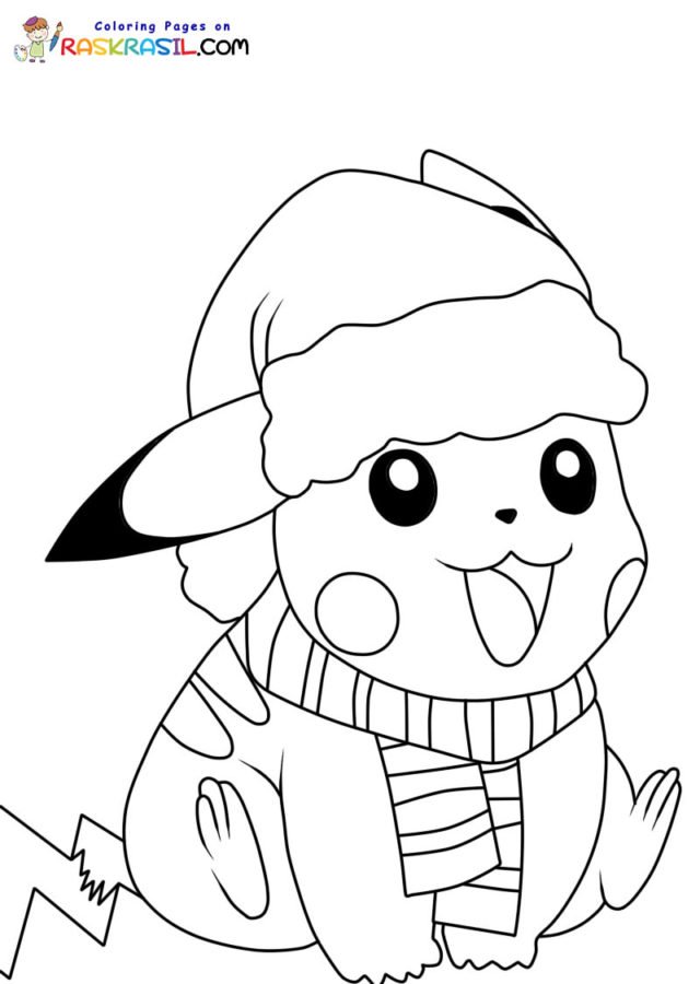 10 Pikachu Christmas Coloring Pages You Can Print