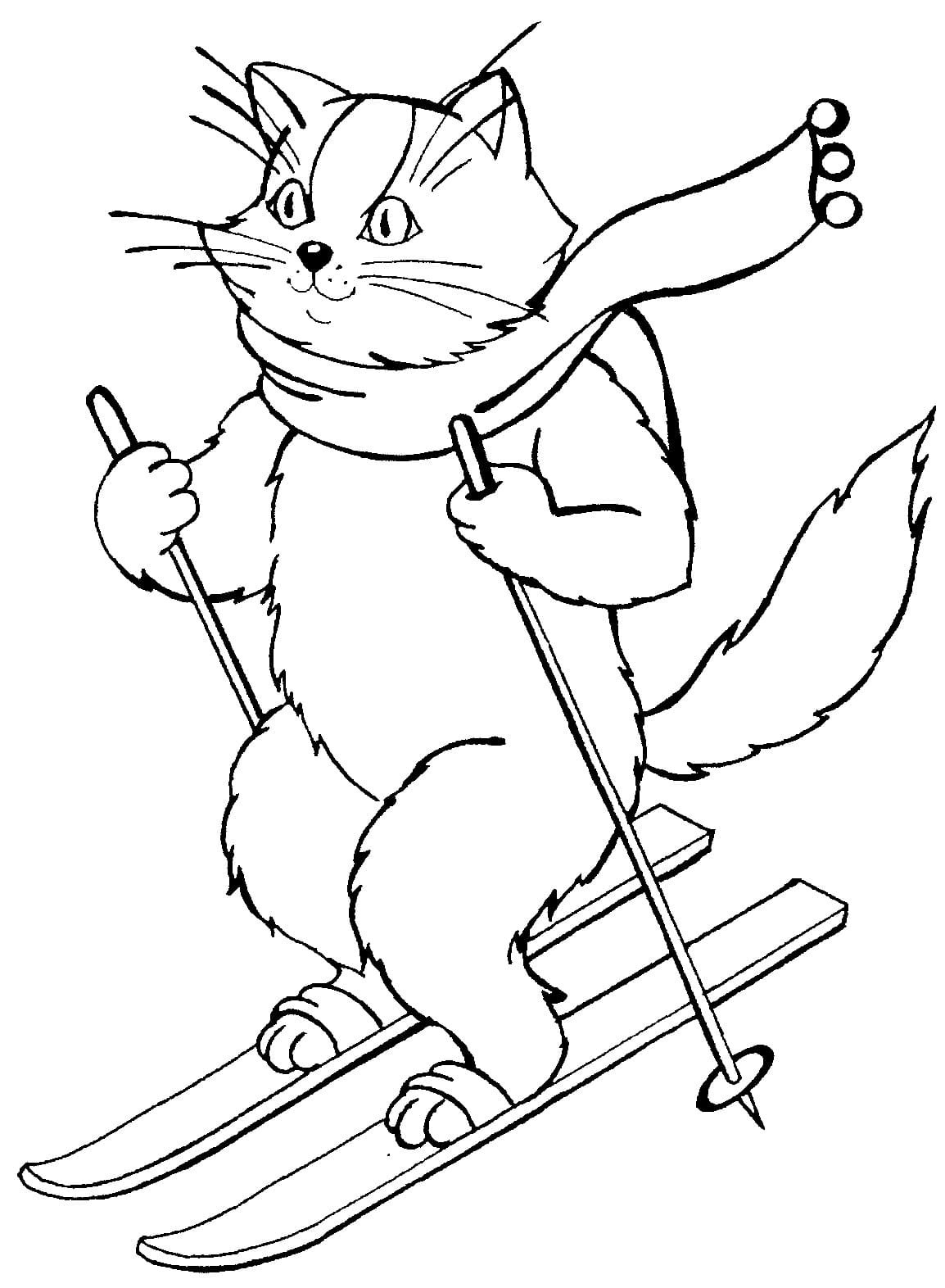 Skiing Coloring Pages Printable for Free Download