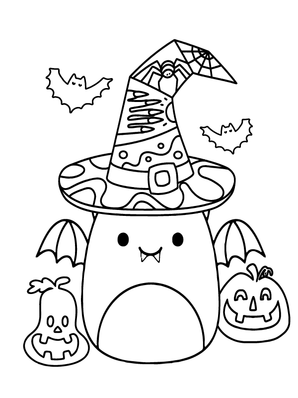 Halloween Squishmallow Coloring Pages Printable for Free Download