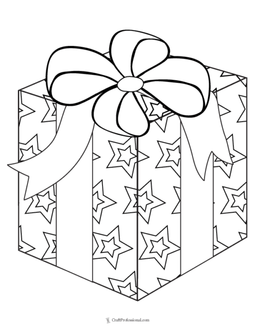 Gift Box Coloring Pages Printable for Free Download