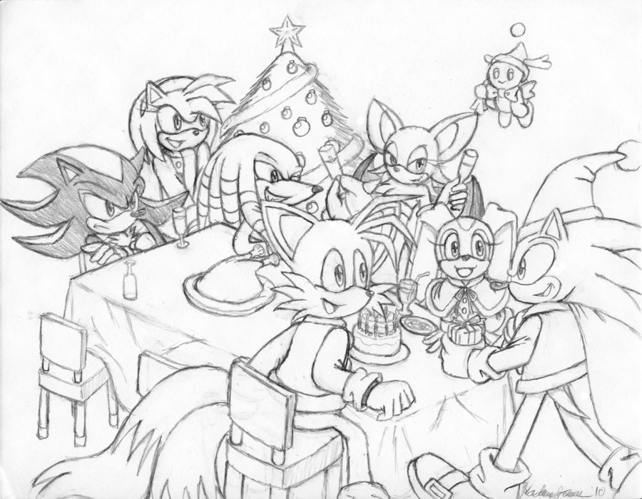 10 Christmas Sonic Coloring Pages for a Festive Holiday Treat