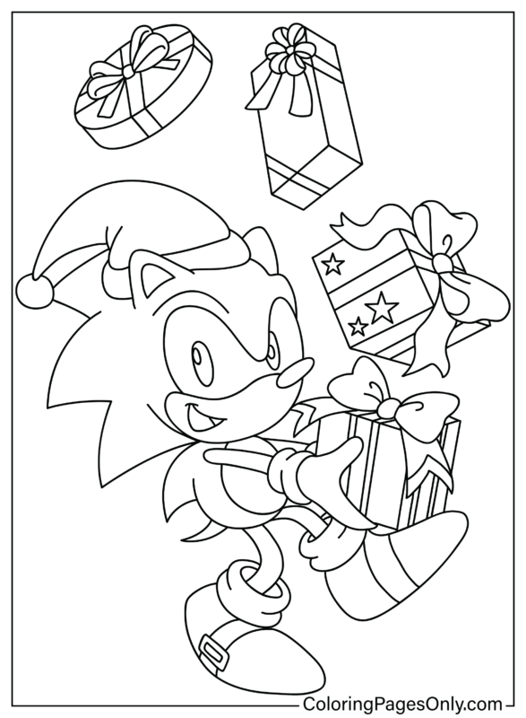 10 Christmas Sonic Coloring Pages for a Festive Holiday Treat