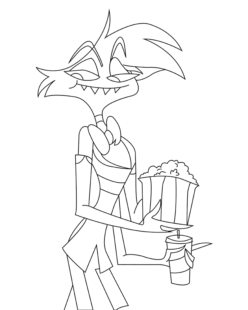 Hazbin hotel coloring pages printable for free download